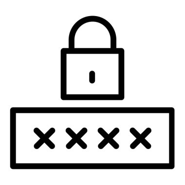 Güvenlik. Web simgesi basit illüstrasyon