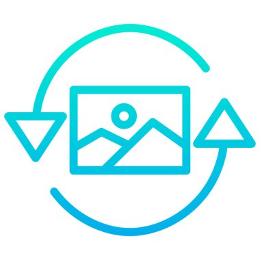 Resim vektör simgesi beyazda izole edildi