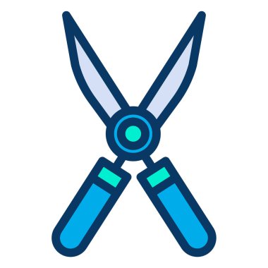 Makas. Web simgesi basit illüstrasyon