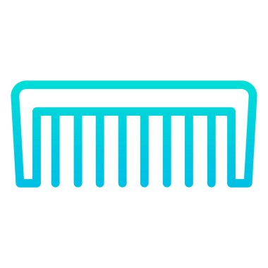 Beyaz arkaplan üzerindeki basit tarak vektör resimlemesi