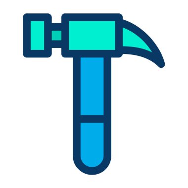 Beyaz arkaplanda basit çekiç vektör resimleme