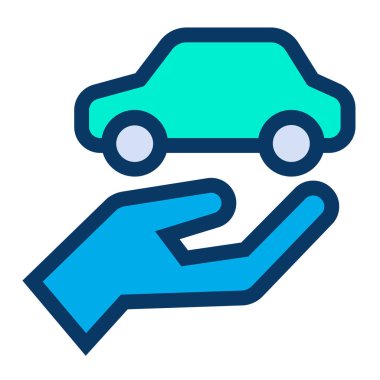 - Araba. Web simgesi basit illüstrasyon