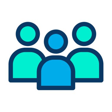 İş ekibi basit simge, vektör illüstrasyonu