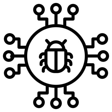 Virüs. Web simgesi basit illüstrasyon