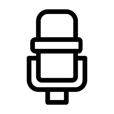 mikrofon simgesi, vektör illüstrasyonu