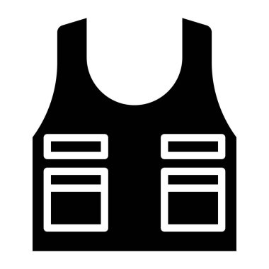 Kurşun geçirmez güvenlik önlüğü, ceket vektör çizimi 