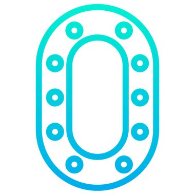 Poker masası minimalist vektör simgesi beyaz üzerine izole