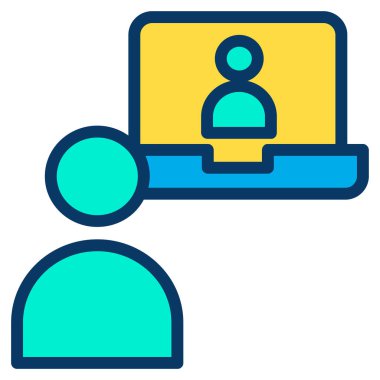 kullanıcı. Web simgesi basit illüstrasyon