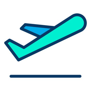 Basit uçuş simgesi, vektör illüstrasyonu