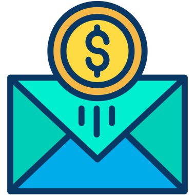 E-posta. Web simgesi basit illüstrasyon