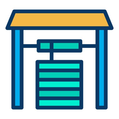 Bina. Web simgesi basit illüstrasyon