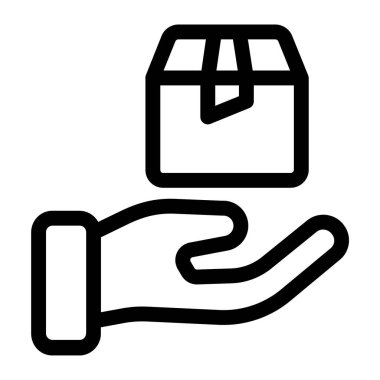 Paket web simgesi basit illüstrasyon