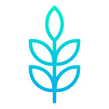 bitki yaprakları, web simgesi basit illüstrasyon