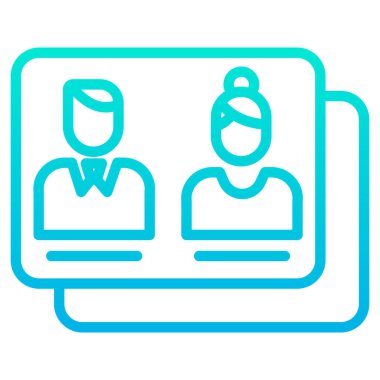 İş ekibi basit simge, vektör illüstrasyonu