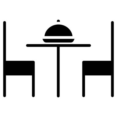 Basit yiyecek simgesi, vektör illüstrasyonu