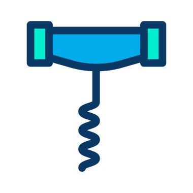 Tirbüşon simgesi vektör illüstrasyon grafik tasarımı