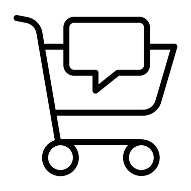 Alışveriş arabası simgesi, vektör illüstrasyonu