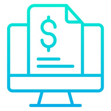 Beyaz arkaplan üzerindeki basit finans raporu vektör resimlemesi