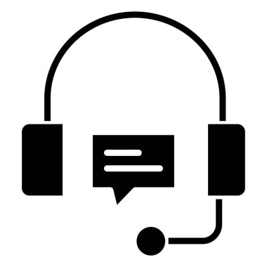 kulaklık simgesi, vektör illüstrasyonu