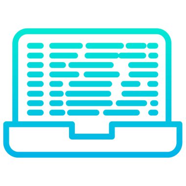 dizüstü bilgisayar simgesi, vektör illüstrasyonu