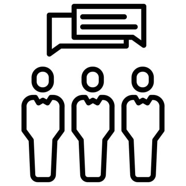 Müşteriler, web simgesi vektör illüstrasyonu