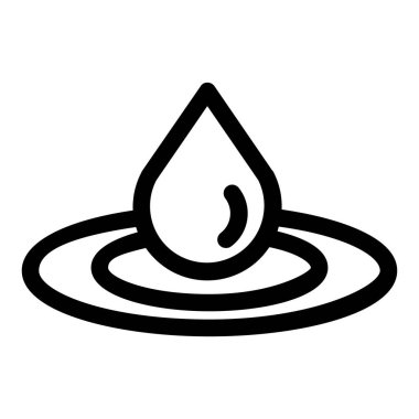 Su damlası ikon vektörü. Kan pompası işareti. izole edilmiş sınır sembolü çizimi