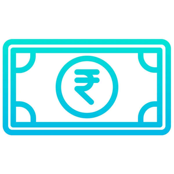 Rupees Geld Web Icoon Eenvoudige Illustratie — Stockvector