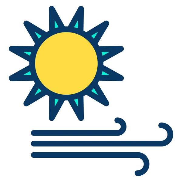 Sonne Web Symbol Einfache Illustration — Stockvektor