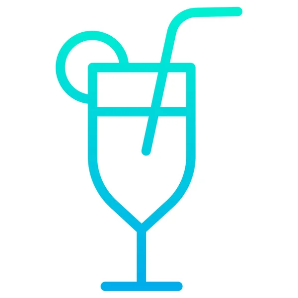 Cocktail Web Icon Vektor Illustration — Stockvektor