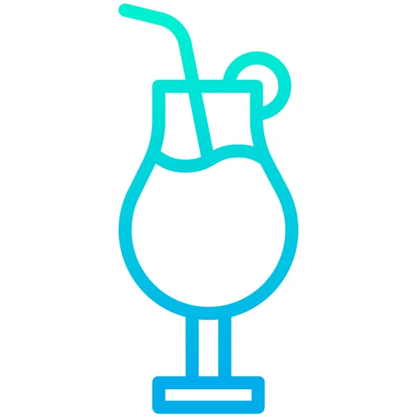 Cocktail Web Icon Vektor Illustration — Stockvektor