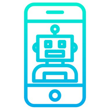 robot. Web simgesi basit illüstrasyon 