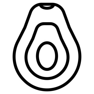 avokado simgesi, vektör illüstrasyonu