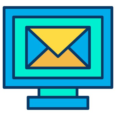 posta simgesi, vektör illüstrasyonu