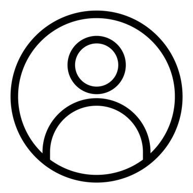 Basit UI profili simgesi, vektör illüstrasyonu