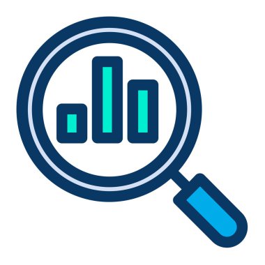 Analizler. Web simgesi basit illüstrasyon