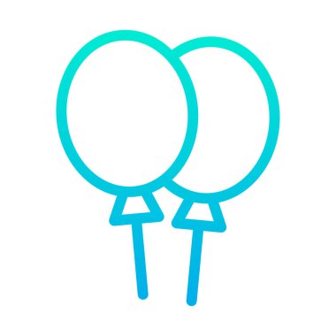 Beyaz arkaplandaki balonların vektör çizimi