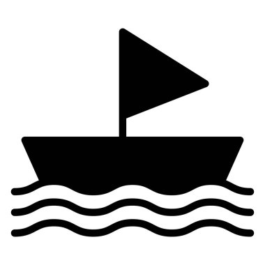 Tekne. Web simgesi basit illüstrasyon