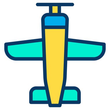 uçak simgesi, vektör illüstrasyonu