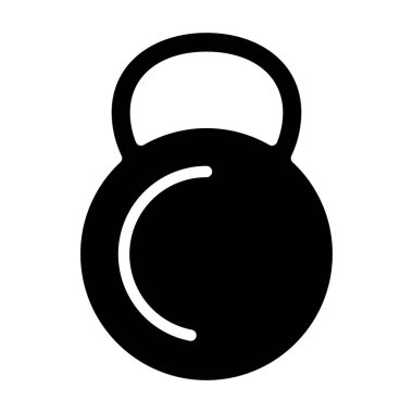 Kettlebell ikonu. Basit resimleme