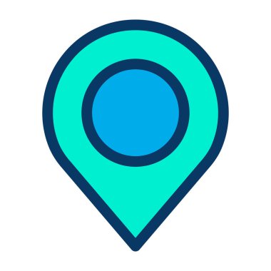 Konum web simgesi basit vektör illüstrasyonu