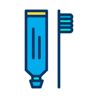 Beyaz arkaplanda basit fırça vektör resimleme