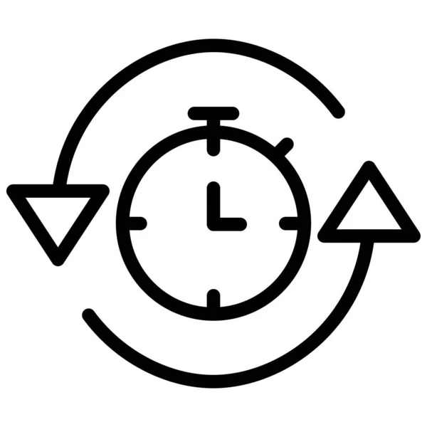 Zeitschaltuhr Web Symbol Einfache Illustration — Stockvektor