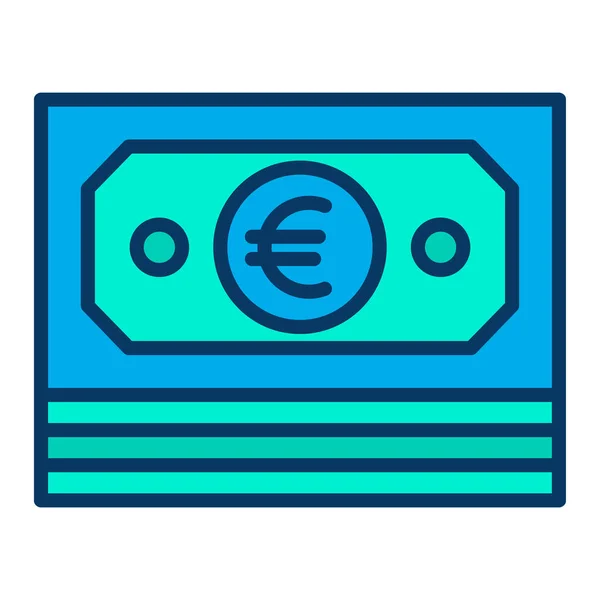 ユーロ通貨 ウェブアイコンシンプルなデザイン — ストックベクタ