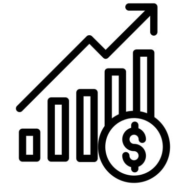 finansal büyüme grafiği, vektör illüstrasyonu