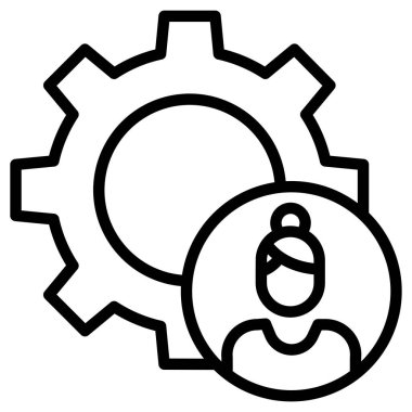 yönetim web simgesi basit illüstrasyon