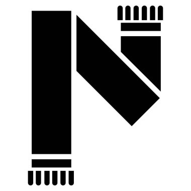 Bir meşale simgesinin vektör illüstrasyonu