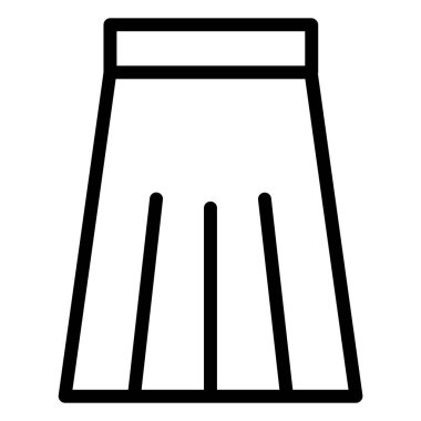 Etek, minimalist vektör simgesi beyaz üzerine izole