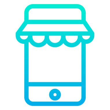 mobil büfe, alışveriş konsepti, basit illüstrasyon