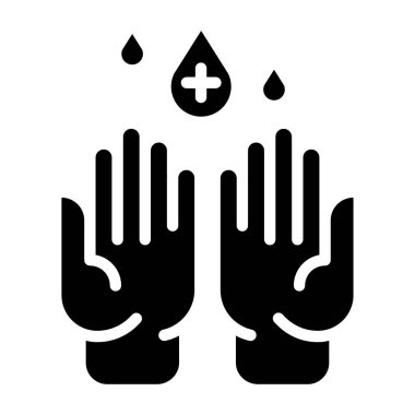 Basit El Yıkama simgesi, vektör illüstrasyonu