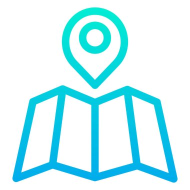 Harita. Web simgesi basit illüstrasyon  